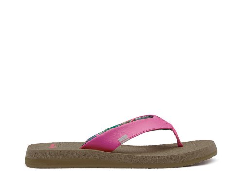 Tong Sanuk Yoga Mat Cushioned Femme - Rose PGSTDM209